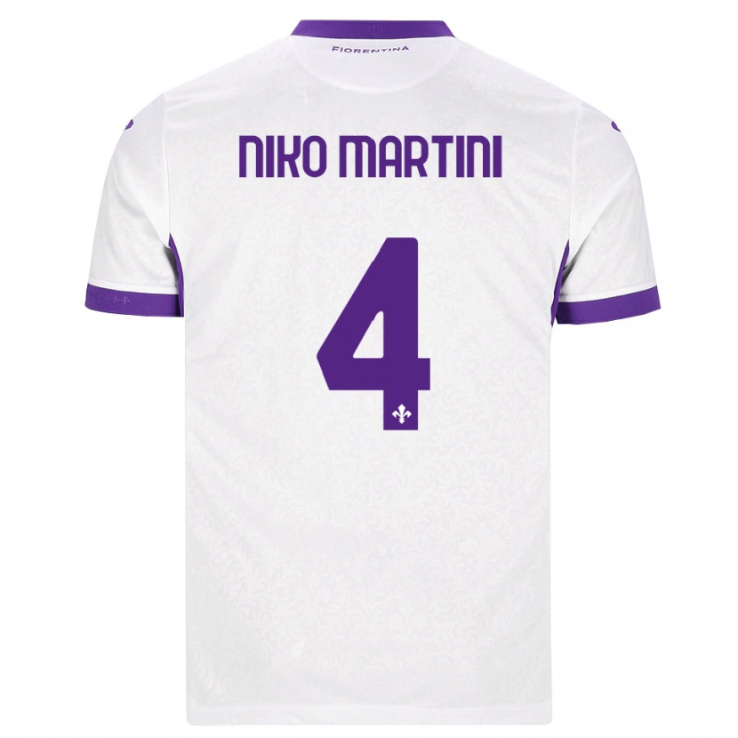 Danxen Barn Niko Martini #4 Hvit Lilla Bortetrøye Drakt Trøye 2026/27 Skjorter T-Skjorte