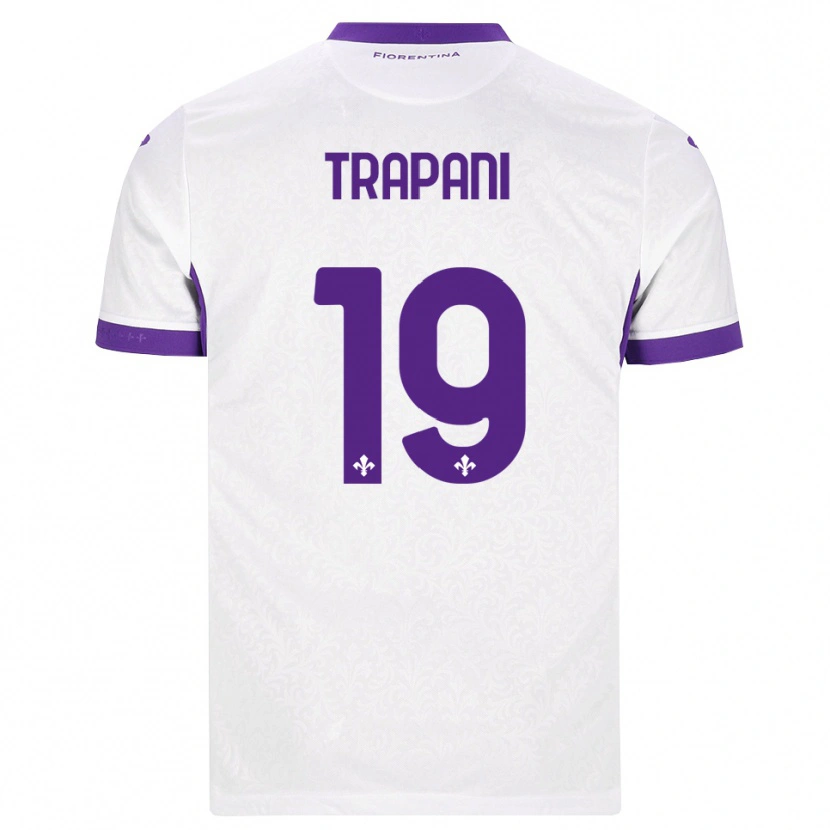 Danxen Barn Niccolò Trapani #19 Hvit Lilla Bortetrøye Drakt Trøye 2026/27 Skjorter T-Skjorte