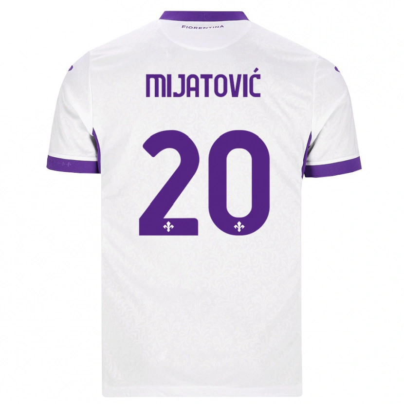Danxen Barn Milica Mijatović #20 Hvit Lilla Bortetrøye Drakt Trøye 2026/27 Skjorter T-Skjorte