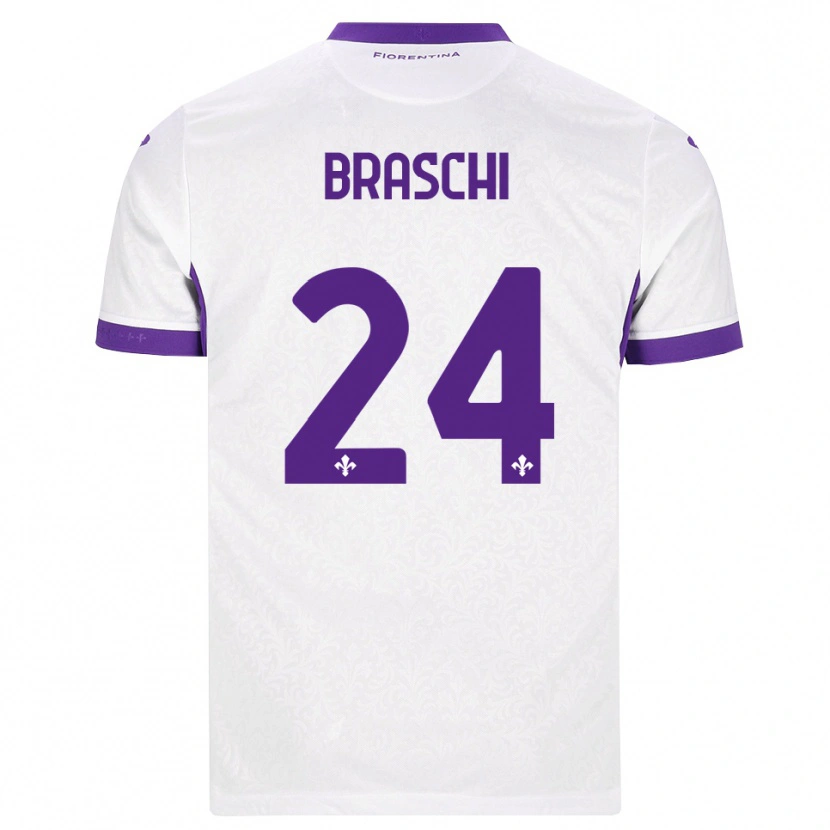 Danxen Barn Riccardo Braschi #24 Hvit Lilla Bortetrøye Drakt Trøye 2026/27 Skjorter T-Skjorte