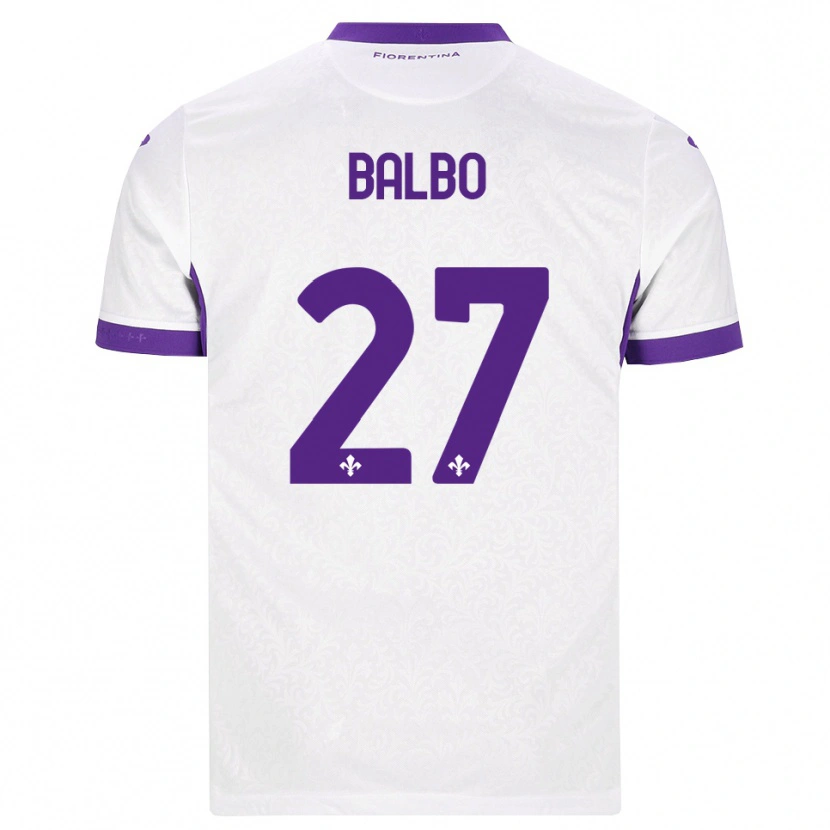 Danxen Barn Luis Balbo #27 Hvit Lilla Bortetrøye Drakt Trøye 2026/27 Skjorter T-Skjorte