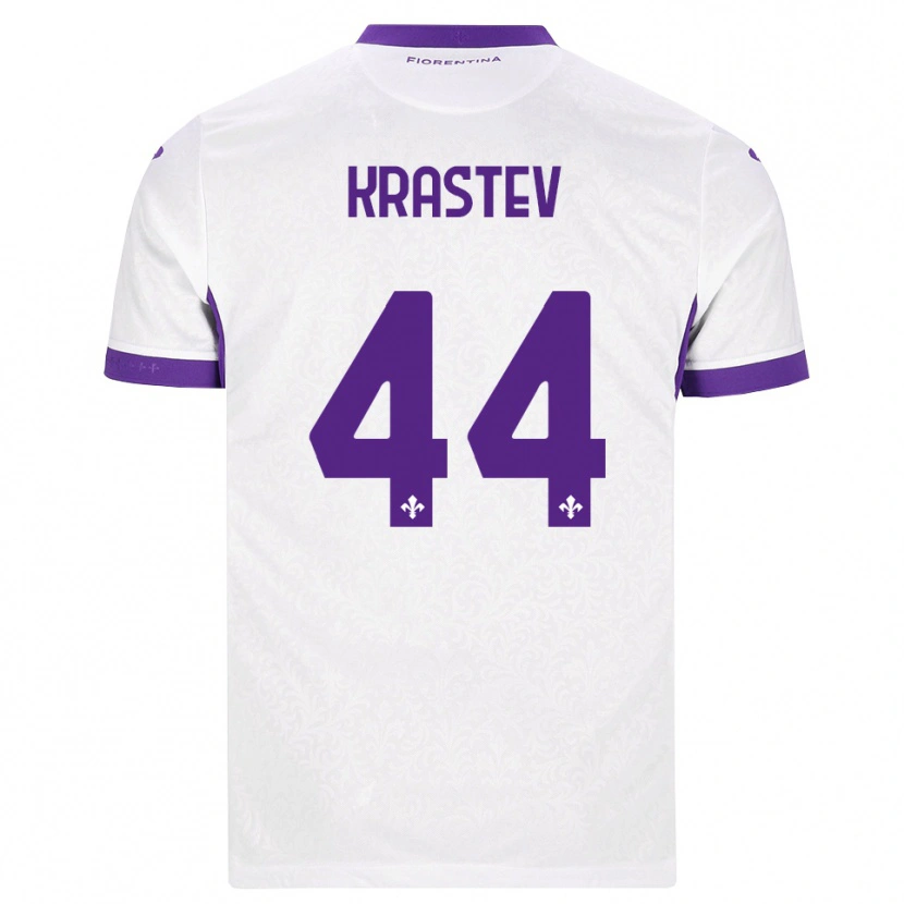 Danxen Barn Dimo Krastev #44 Hvit Lilla Bortetrøye Drakt Trøye 2026/27 Skjorter T-Skjorte