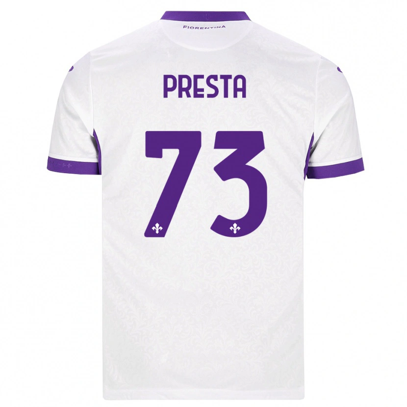 Danxen Barn Francesco Presta #73 Hvit Lilla Bortetrøye Drakt Trøye 2026/27 Skjorter T-Skjorte