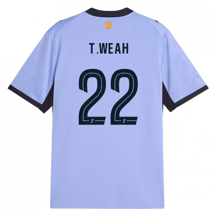 Danxen Barn Timothy Weah #22 Lavendel Svart Tredje Sett Drakt Trøye 2026/27 Skjorter T-Skjorte
