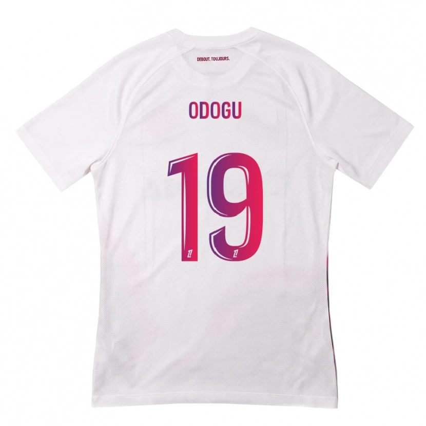 Danxen Barn David Odogu #19 Hvit Rosa Lilla Bortetrøye Drakt Trøye 2026/27 Skjorter T-Skjorte