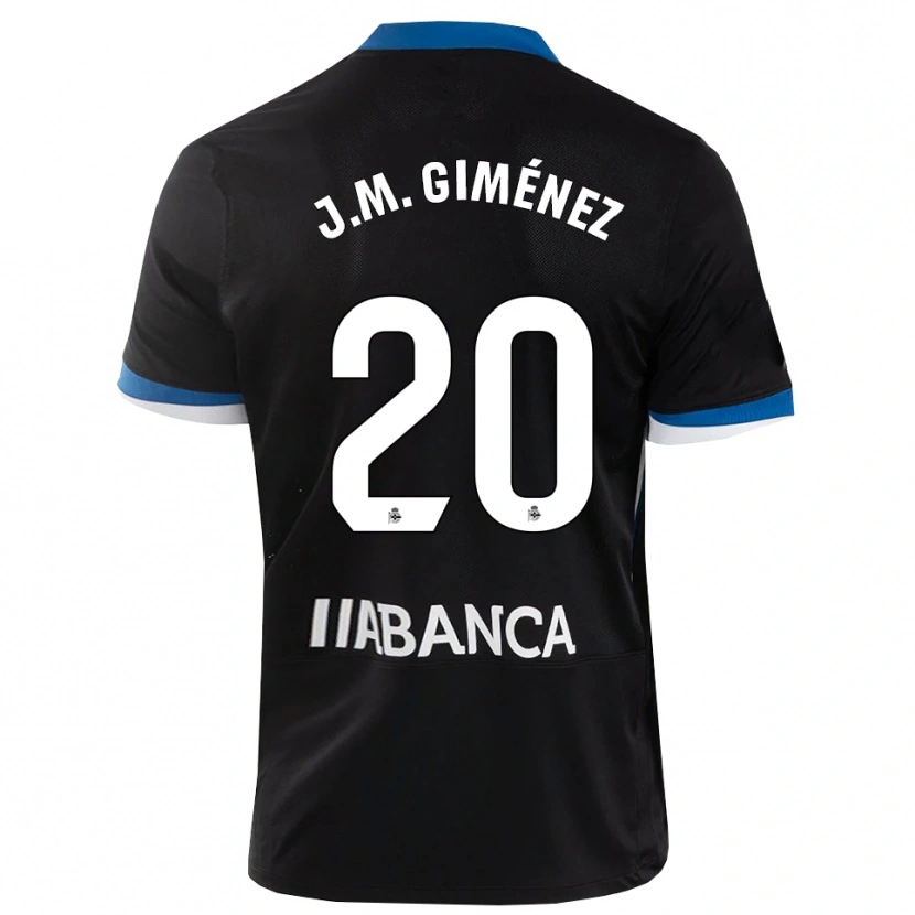 Danxen Mann José María Giménez #20 Svart Blå Hvit Bortetrøye Drakt Trøye 2026/27 Skjorter T-Skjorte