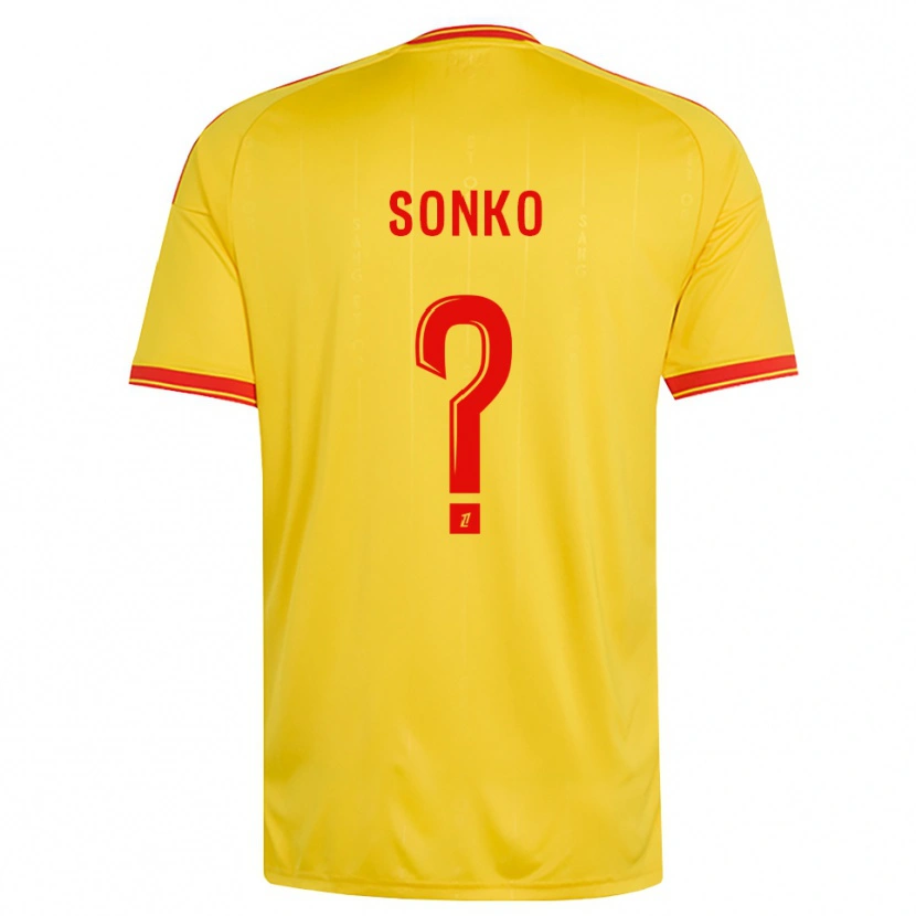 Danxen Mann Naël Sonko #0 Gull Oransje Rød Hjemmetrøye Drakt Trøye 2026/27 Skjorter T-Skjorte