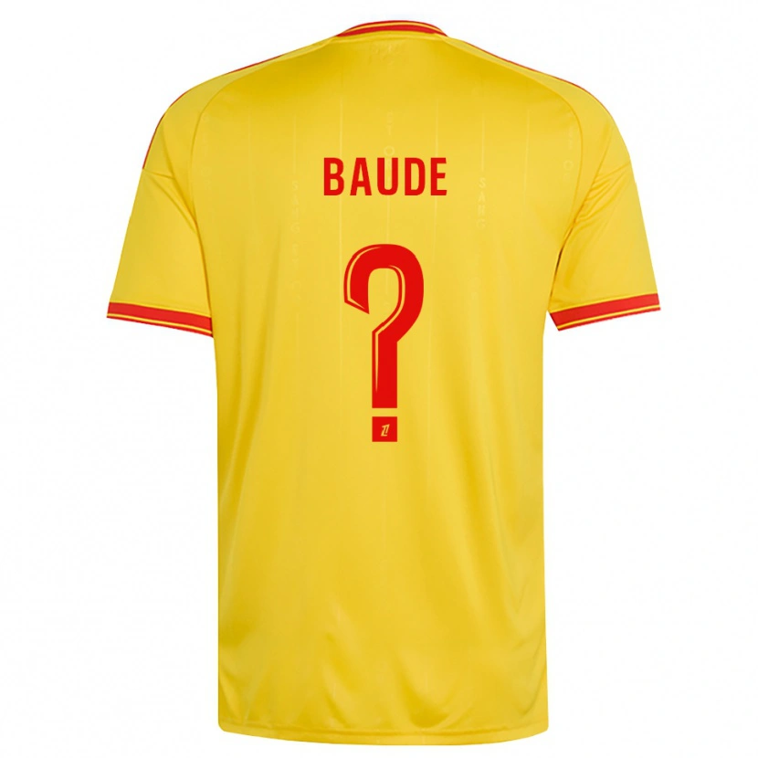 Danxen Mann Léo Baudé #0 Gull Oransje Rød Hjemmetrøye Drakt Trøye 2026/27 Skjorter T-Skjorte