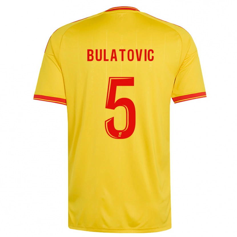 Danxen Mann Andrija Bulatovic #5 Gull Oransje Rød Hjemmetrøye Drakt Trøye 2026/27 Skjorter T-Skjorte