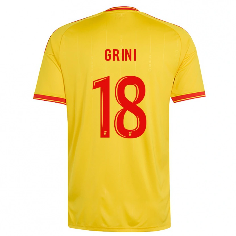 Danxen Mann Ilyes Grini #18 Gull Oransje Rød Hjemmetrøye Drakt Trøye 2026/27 Skjorter T-Skjorte
