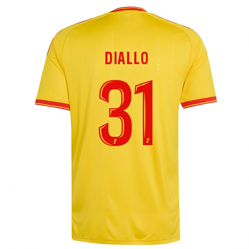 Danxen Mann Alpha Diallo #31 Gull Oransje Rød Hjemmetrøye Drakt Trøye 2026/27 Skjorter T-Skjorte