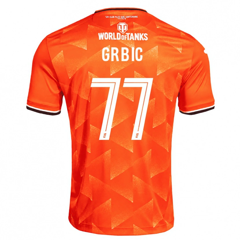 Danxen Mann Adrian Grbic #77 Oransje Hvit Svart Hjemmetrøye Drakt Trøye 2026/27 Skjorter T-Skjorte