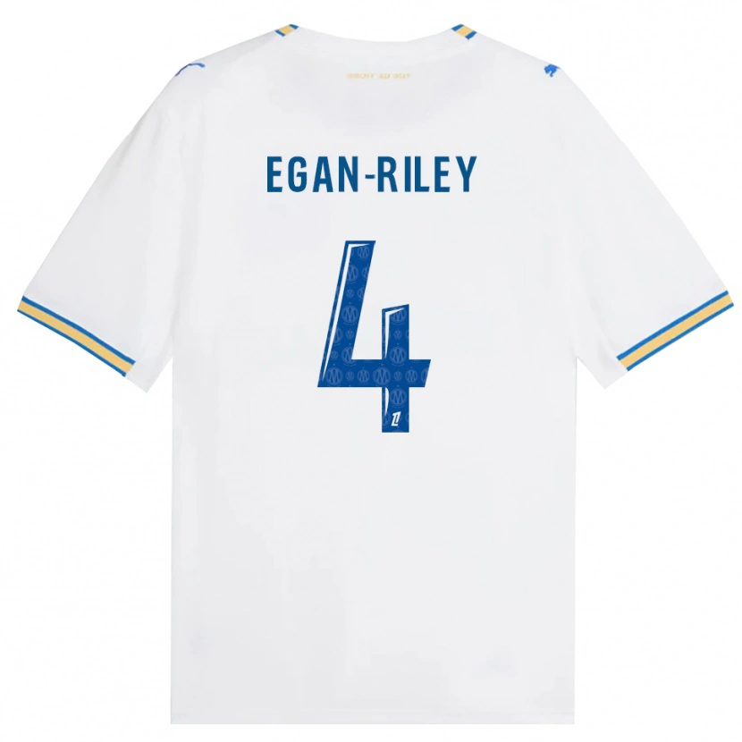 Danxen Mann Cj Egan-Riley #4 Dodgerblå Hvit Hjemmetrøye Drakt Trøye 2026/27 Skjorter T-Skjorte