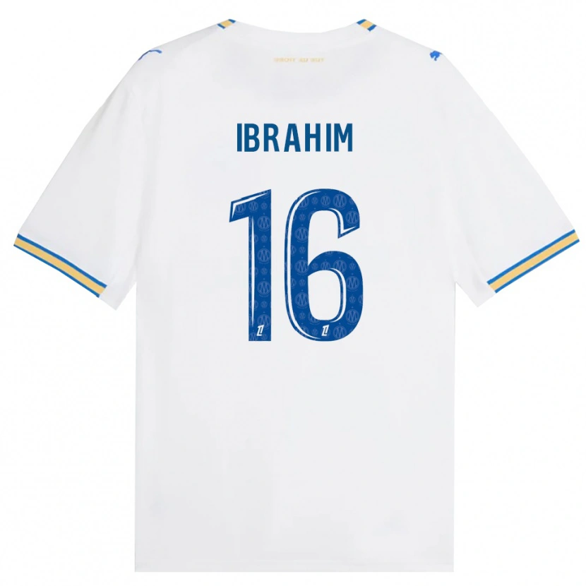 Danxen Mann Ayman Ibrahim #16 Dodgerblå Hvit Hjemmetrøye Drakt Trøye 2026/27 Skjorter T-Skjorte