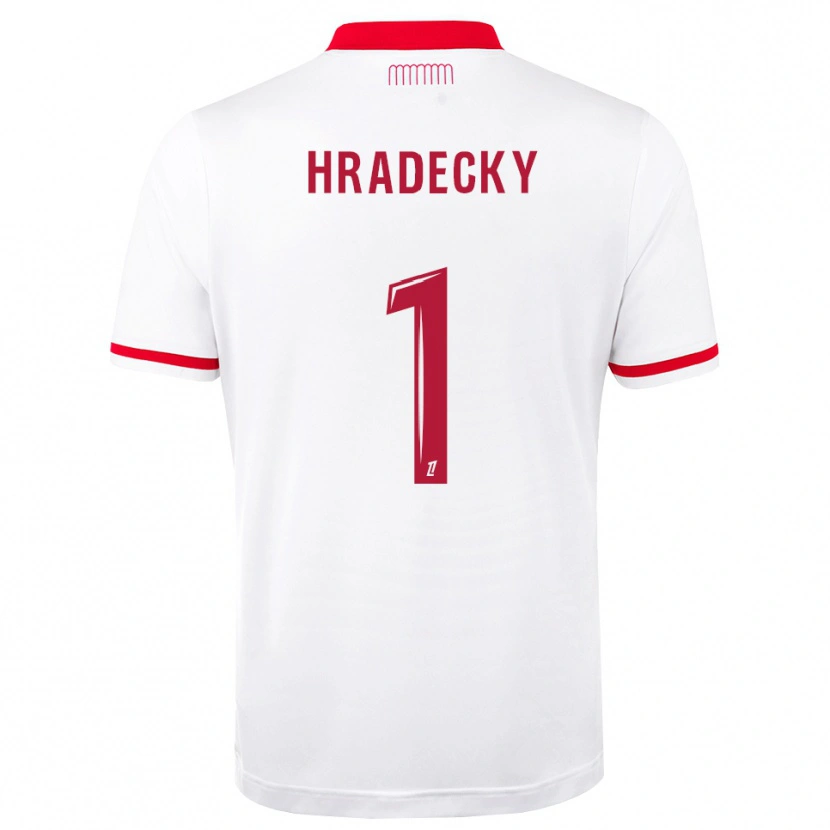 Danxen Mann Lukas Hradecky #1 Rød Hvit Hjemmetrøye Drakt Trøye 2026/27 Skjorter T-Skjorte