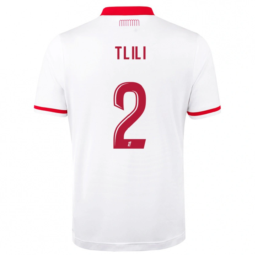 Danxen Mann Mehdi Tlili #2 Rød Hvit Hjemmetrøye Drakt Trøye 2026/27 Skjorter T-Skjorte