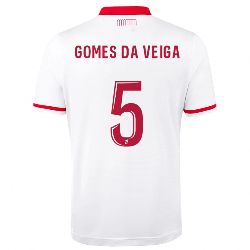 Danxen Mann Melvin Gomes #5 Rød Hvit Hjemmetrøye Drakt Trøye 2026/27 Skjorter T-Skjorte