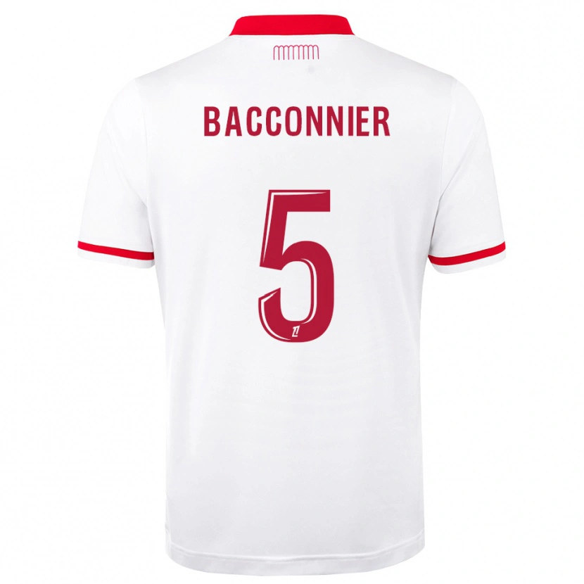 Danxen Mann Kévin Bacconnier #5 Rød Hvit Hjemmetrøye Drakt Trøye 2026/27 Skjorter T-Skjorte