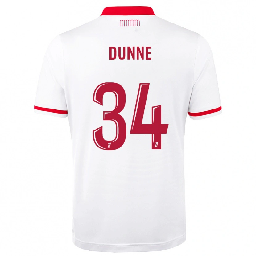 Danxen Mann David Dunne #34 Rød Hvit Hjemmetrøye Drakt Trøye 2026/27 Skjorter T-Skjorte