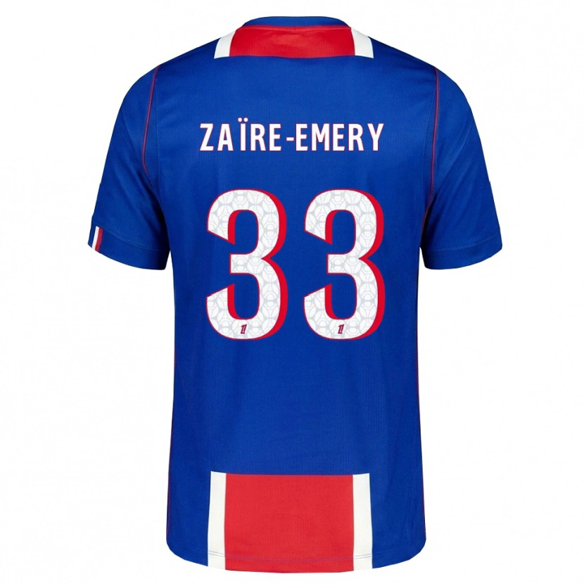Danxen Mann Warren Zaïre-Emery #33 Rød Hvit Blå Hjemmetrøye Drakt Trøye 2026/27 Skjorter T-Skjorte