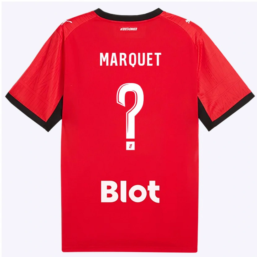 Danxen Mann Pacôme Marquet #0 Rød Svart Hvit Hjemmetrøye Drakt Trøye 2026/27 Skjorter T-Skjorte