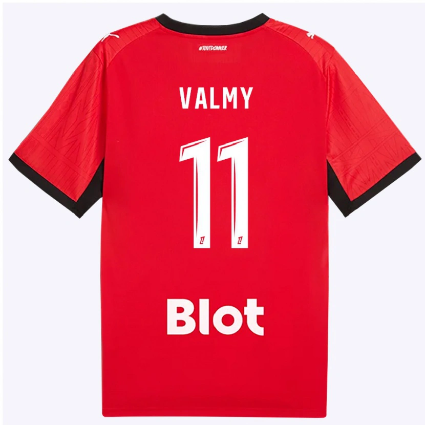 Danxen Mann Mouhammad Valmy #11 Rød Svart Hvit Hjemmetrøye Drakt Trøye 2026/27 Skjorter T-Skjorte