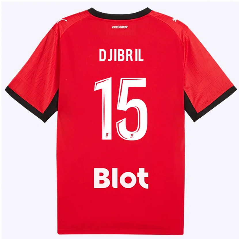 Danxen Mann Djibril Diallo #15 Rød Svart Hvit Hjemmetrøye Drakt Trøye 2026/27 Skjorter T-Skjorte