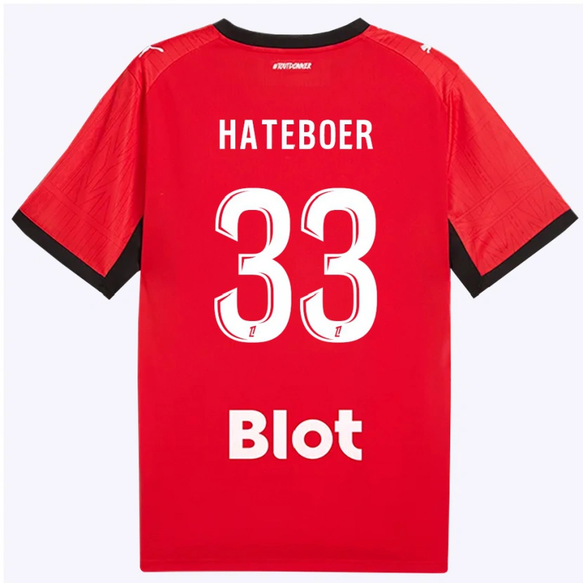 Danxen Mann Hans Hateboer #33 Rød Svart Hvit Hjemmetrøye Drakt Trøye 2026/27 Skjorter T-Skjorte
