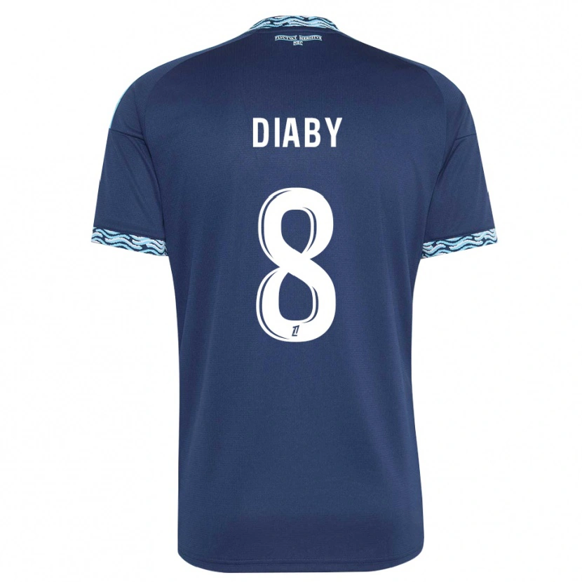 Danxen Mann Aboubakar Diaby #8 Stålblå Hvit Hjemmetrøye Drakt Trøye 2026/27 Skjorter T-Skjorte