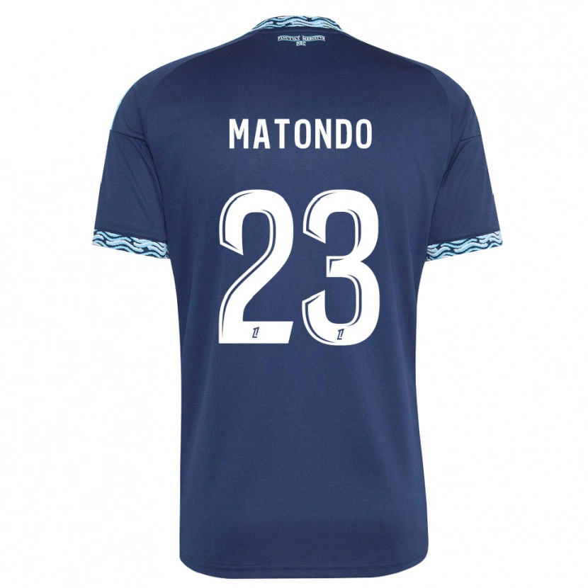 Danxen Mann Rudy Matondo #23 Stålblå Hvit Hjemmetrøye Drakt Trøye 2026/27 Skjorter T-Skjorte