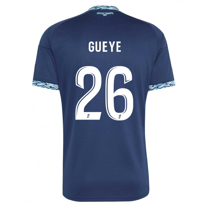 Danxen Mann Lamine Gueye #26 Stålblå Hvit Hjemmetrøye Drakt Trøye 2026/27 Skjorter T-Skjorte