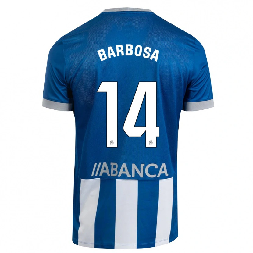 Danxen Mann Justino Barbosa #14 Blå Grå Hvit Hjemmetrøye Drakt Trøye 2026/27 Skjorter T-Skjorte