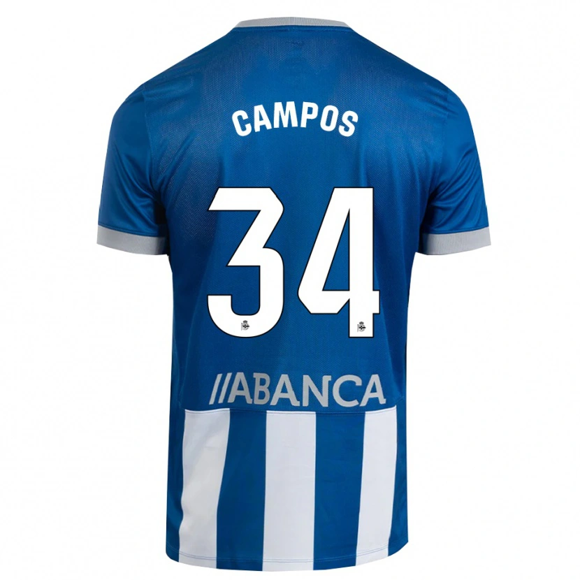Danxen Mann Xabi Campos #34 Blå Grå Hvit Hjemmetrøye Drakt Trøye 2026/27 Skjorter T-Skjorte