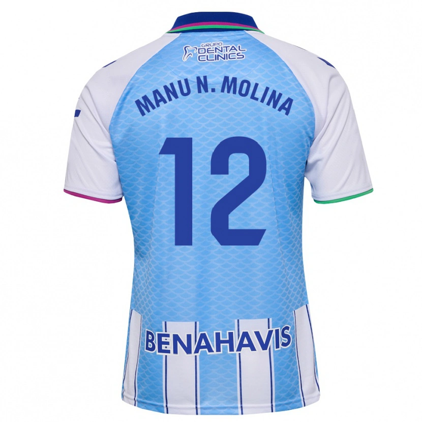 Danxen Mann Manu Molina #12 Dyp Himmelblå Hvit Hjemmetrøye Drakt Trøye 2026/27 Skjorter T-Skjorte