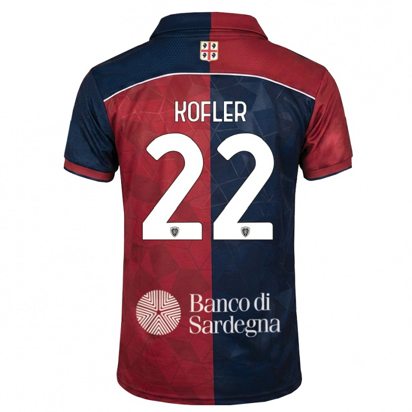 Danxen Mann Raphael Kofler #22 Burgunder Kongeblå Hjemmetrøye Drakt Trøye 2026/27 Skjorter T-Skjorte