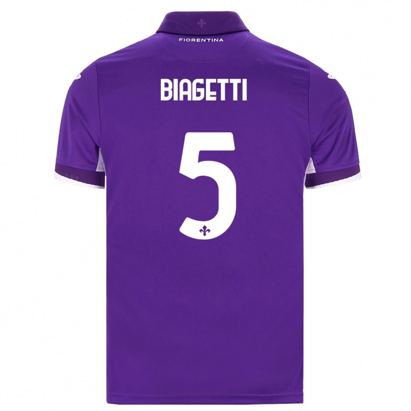 Danxen Mann Christian Biagetti #5 Lilla Hvit Rosa Hjemmetrøye Drakt Trøye 2026/27 Skjorter T-Skjorte