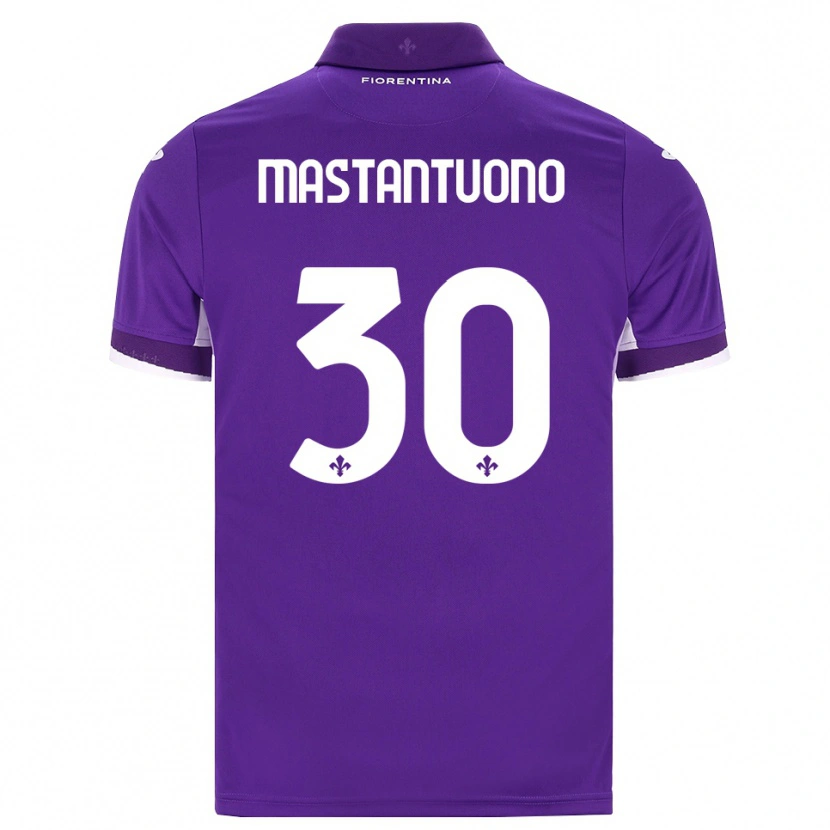 Danxen Mann Franco Mastantuono #30 Lilla Hvit Rosa Hjemmetrøye Drakt Trøye 2026/27 Skjorter T-Skjorte