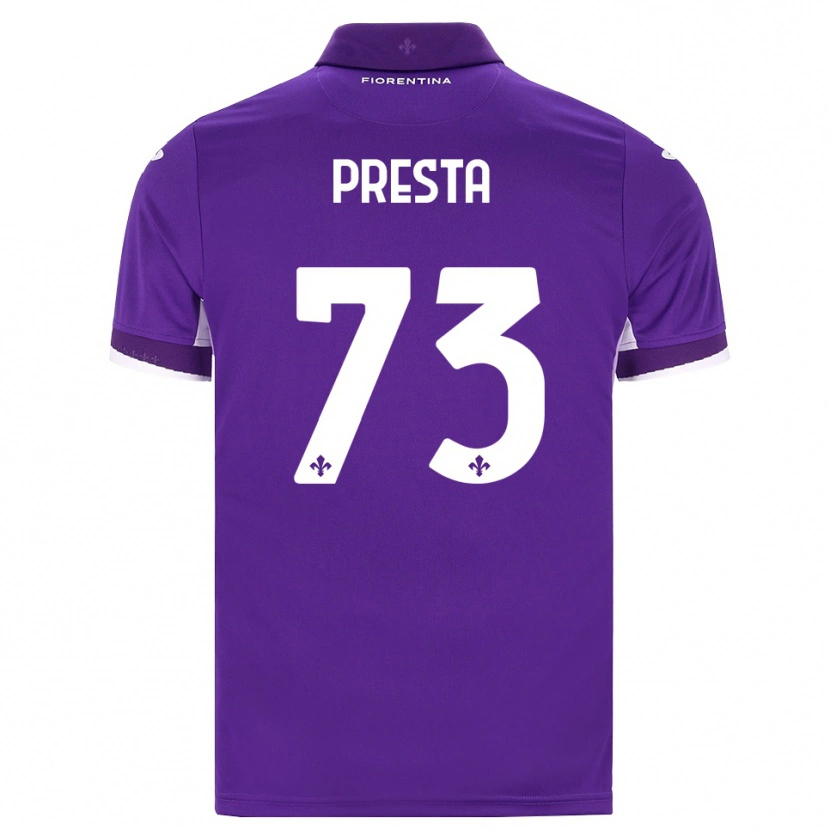 Danxen Mann Francesco Presta #73 Lilla Hvit Rosa Hjemmetrøye Drakt Trøye 2026/27 Skjorter T-Skjorte