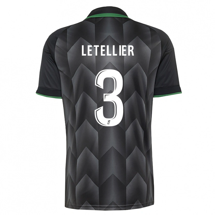 Danxen Mann Trévor Letellier #3 Hvit Svart Grønn Bortetrøye Drakt Trøye 2026/27 Skjorter T-Skjorte