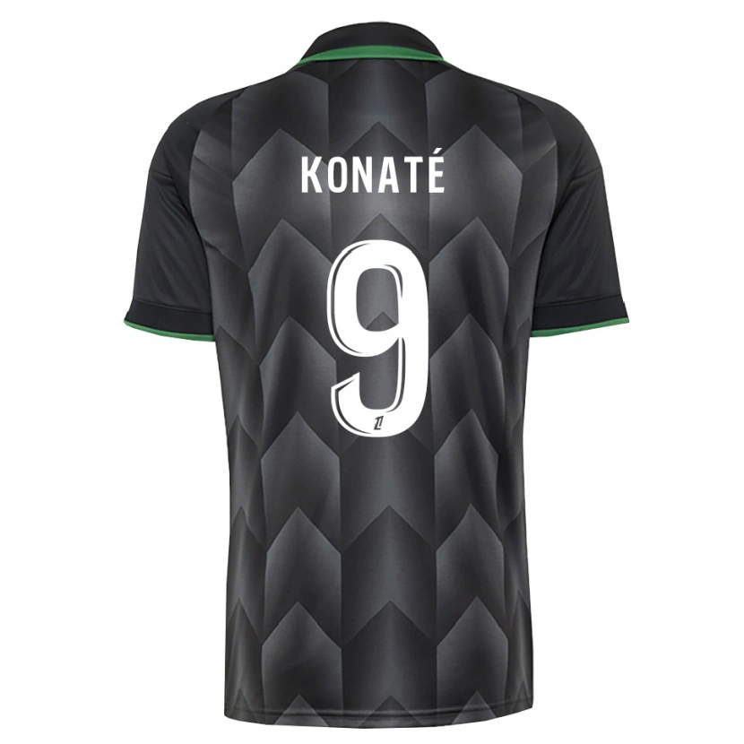Danxen Mann Seybou Konaté #9 Hvit Svart Grønn Bortetrøye Drakt Trøye 2026/27 Skjorter T-Skjorte