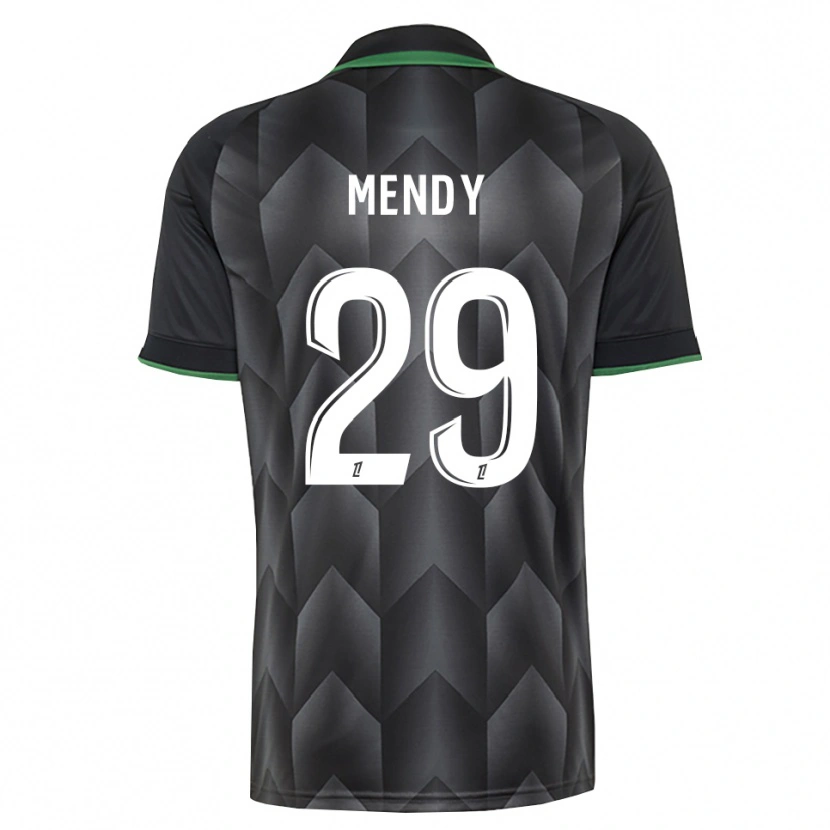 Danxen Mann Noëlie Mendy #29 Hvit Svart Grønn Bortetrøye Drakt Trøye 2026/27 Skjorter T-Skjorte