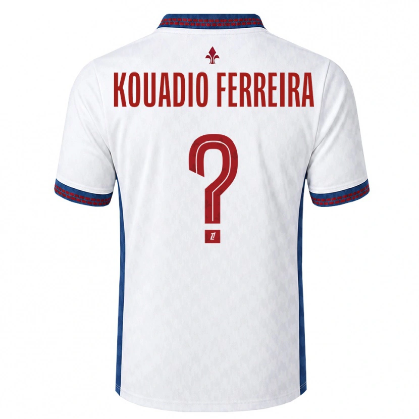 Danxen Mann Wilfrid Kouadio Ferreira #0 Rød Hvit Blå Bortetrøye Drakt Trøye 2026/27 Skjorter T-Skjorte