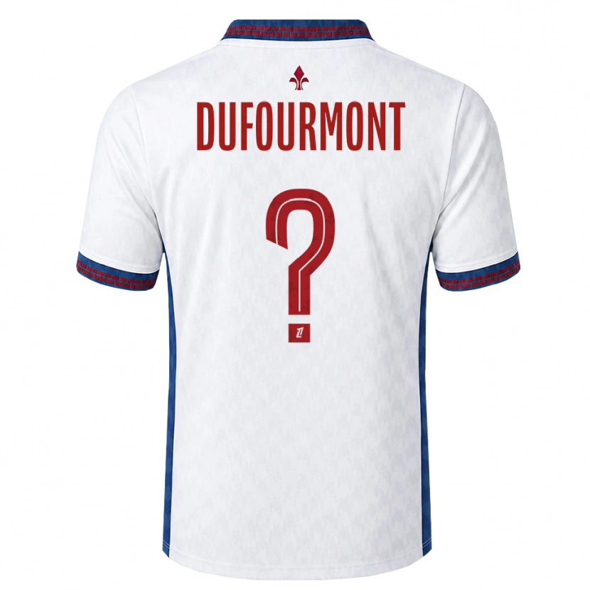 Danxen Mann Eléa Dufourmont #0 Rød Hvit Blå Bortetrøye Drakt Trøye 2026/27 Skjorter T-Skjorte