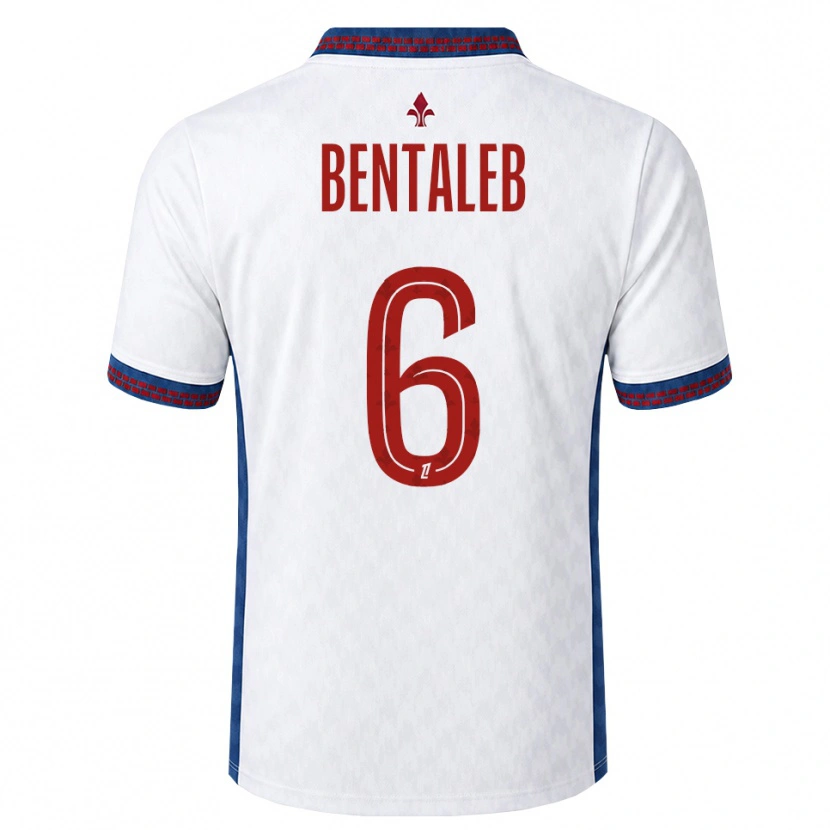 Danxen Mann Nabil Bentaleb #6 Rød Hvit Blå Bortetrøye Drakt Trøye 2026/27 Skjorter T-Skjorte