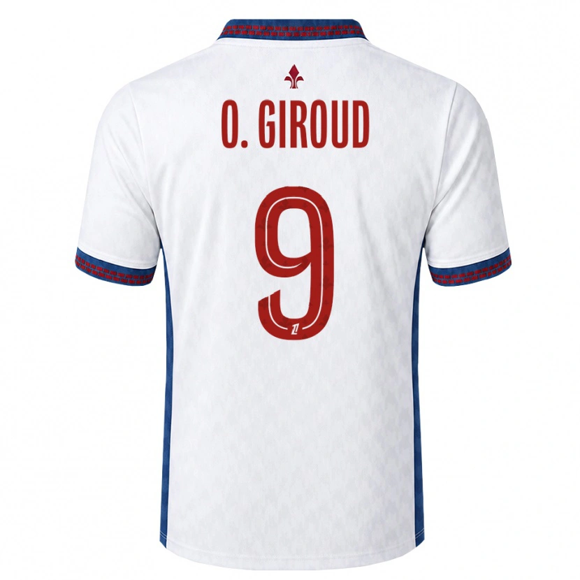 Danxen Mann Olivier Giroud #9 Rød Hvit Blå Bortetrøye Drakt Trøye 2026/27 Skjorter T-Skjorte