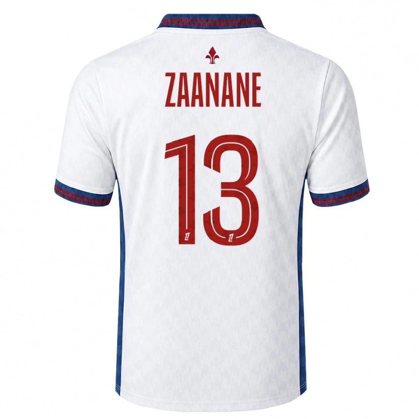 Danxen Mann Hacène Zaanane #13 Rød Hvit Blå Bortetrøye Drakt Trøye 2026/27 Skjorter T-Skjorte