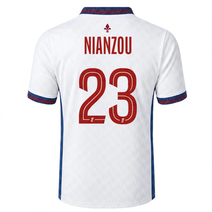 Danxen Mann Tanguy Nianzou #23 Rød Hvit Blå Bortetrøye Drakt Trøye 2026/27 Skjorter T-Skjorte