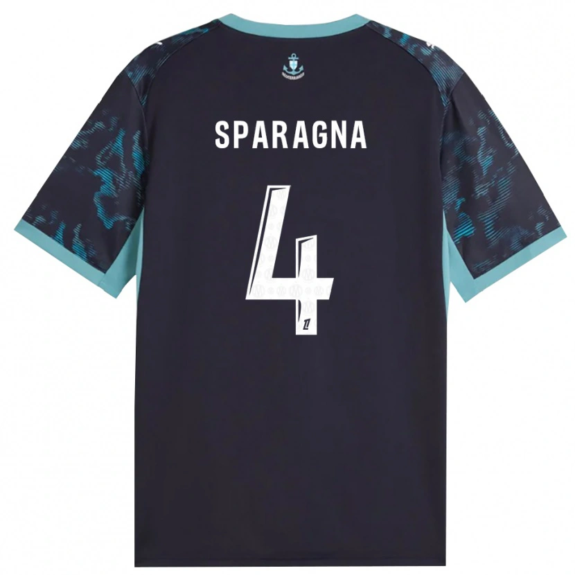 Danxen Mann Stéphane Sparagna #4 Blek Turkis Hvit Svart Bortetrøye Drakt Trøye 2026/27 Skjorter T-Skjorte