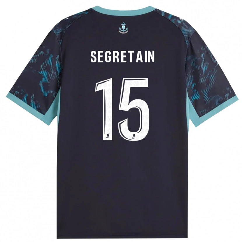 Danxen Mann Julie Ségrétain #15 Blek Turkis Hvit Svart Bortetrøye Drakt Trøye 2026/27 Skjorter T-Skjorte