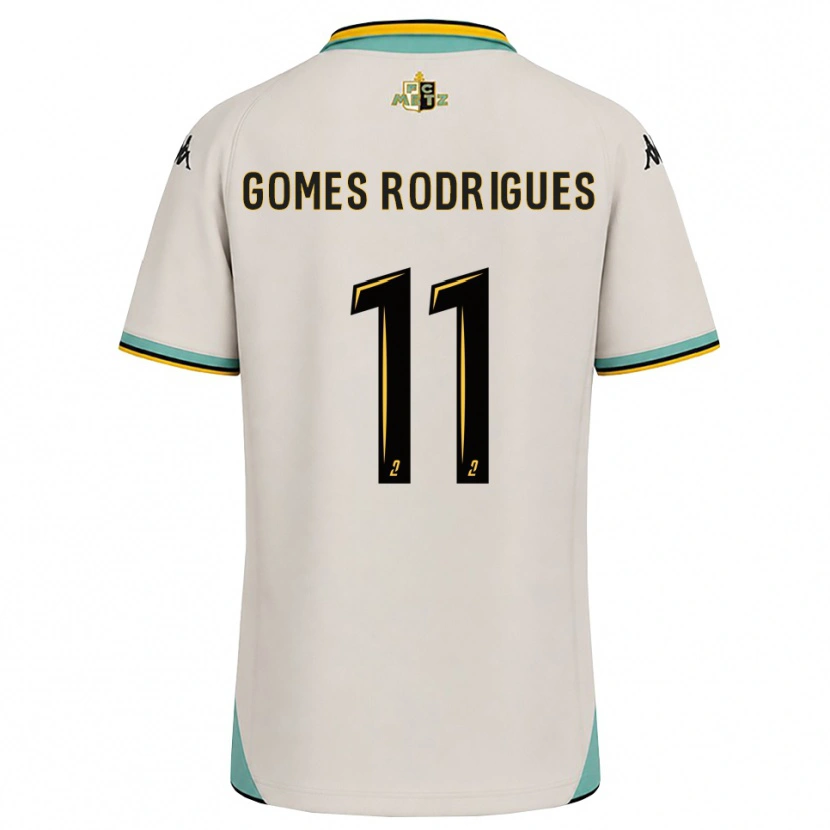 Danxen Mann Jess Gomes Rodrigues #11 Blomsterhvit Svart Bortetrøye Drakt Trøye 2026/27 Skjorter T-Skjorte